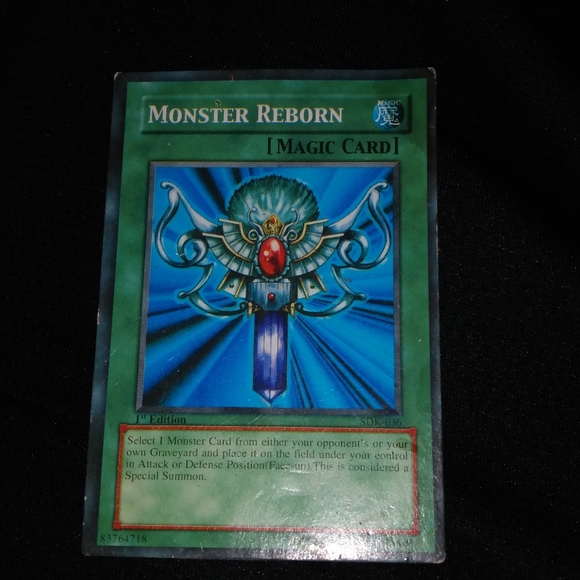 game yugioh cards Monster Reborn [LOB-A118] Ultra Rare (Australian Print) – Shuffle n Cut  Hobbies & Games main image 0